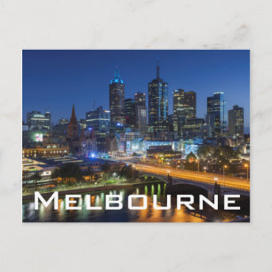 Australia, Victoria, Melbourne, skyline with Postcard