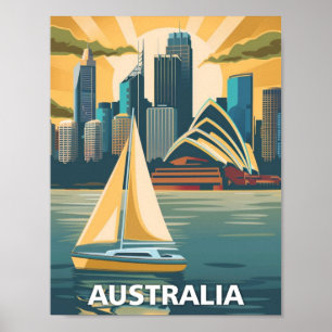 Australia Vintage Famous Travel Place Poster