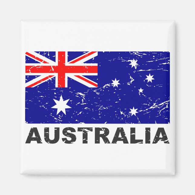 Australia Vintage Flag Magnet (Front)