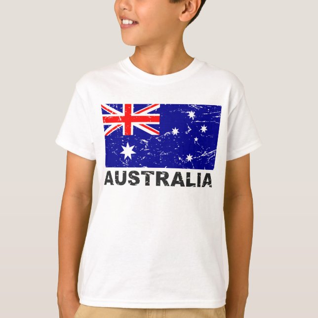 Australia Vintage Flag T-Shirt (Front)