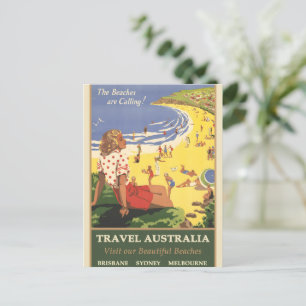 Australia vintage poster postcard