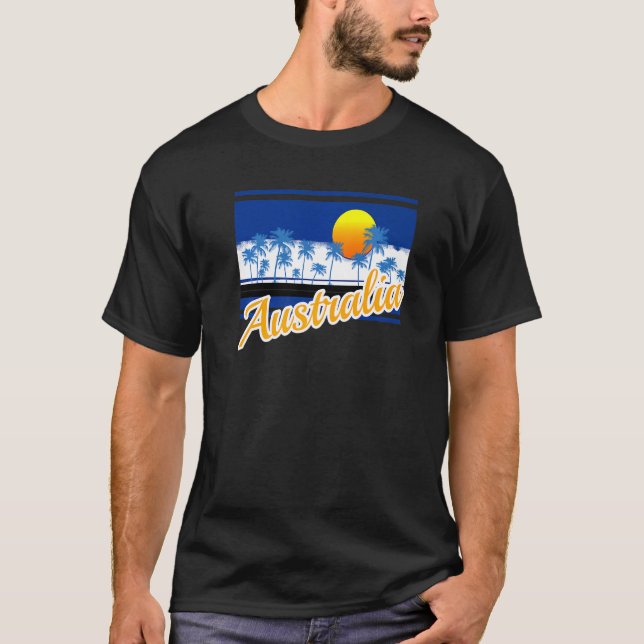 Australia Vintage Surf Style Retro Beach T-Shirt (Front)