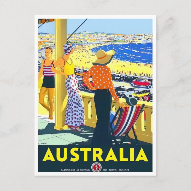 Australia vintage travel postcard (Front)