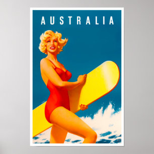 Australia vintage travel poster