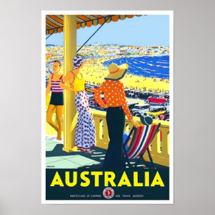 Australia vintage travel poster