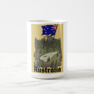 Australia vintage travel poster coffee mug
