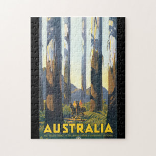 Australia Vintage Travel Poster Jigsaw Puzzle