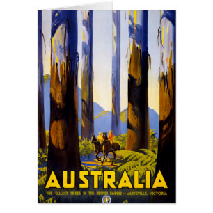 Australia Vintage Travel Poster Restored