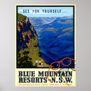 Australia Vintage Travel Poster Restored