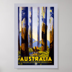 Australia Vintage Travel Poster Restored