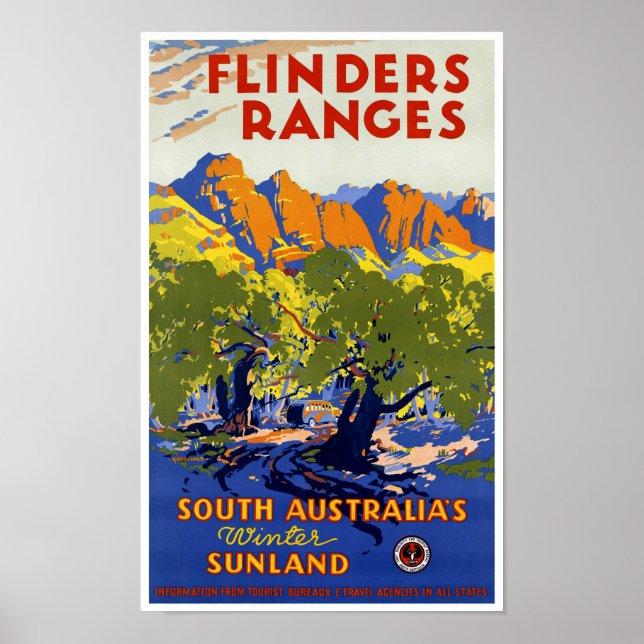 Australia Vintage Travel Poster Restored (Front)