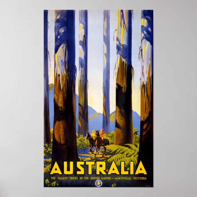 Australia Vintage Travel Poster Restored (Front)