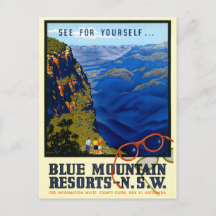 Australia Vintage Travel Poster Restored Postcard
