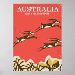 Australia vintage vacation print