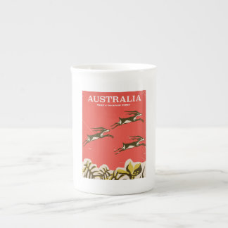Australia vintage vacation print bone china mug