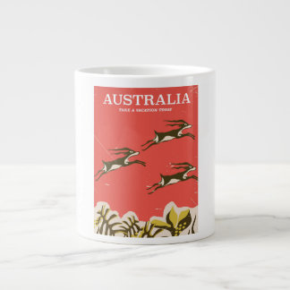 Australia vintage vacation print large coffee mug