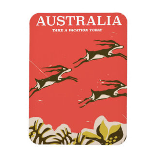Australia vintage vacation print magnet