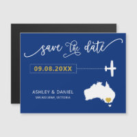 Australia Wedding Save the Date Card, Map