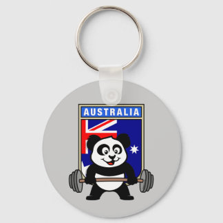 Australia Weightlifting Panda Key Ring