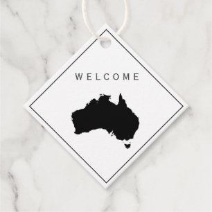 Australia Welcome Bag Gift Tag, Wedding Weekend Favour Tags