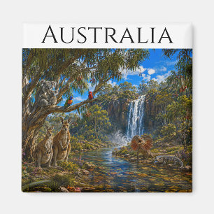 Australia Wildlife Frill Neck Lizard Magnet
