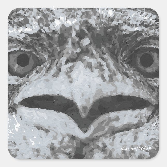 Australia Wildlife, Nature's Curmudgeon, Animal Square Sticker (Front)
