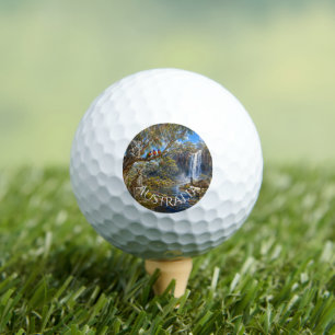 Australia Wildlife & Waterfall Emus Golf Balls