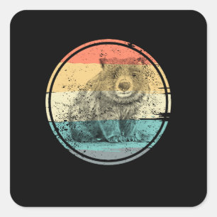 Australia Wombat Square Sticker