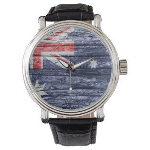 Australia wooden flag watch