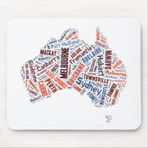 Australia Word Art Mouse Mat
