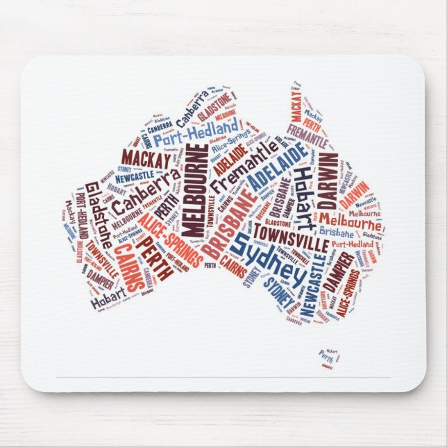 Australia Word Art Mouse Mat (Front)