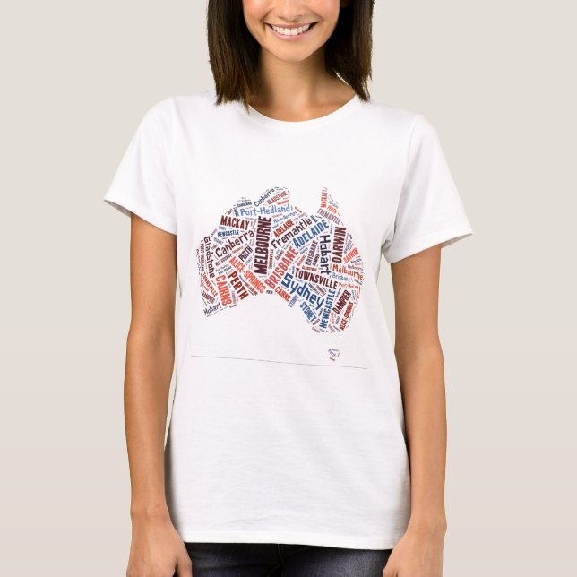 Australia Word Art T-Shirt (Front)