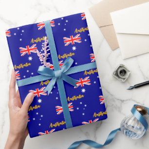 Australia Wrapping Paper, Aussie, Australian Flag Wrapping Paper