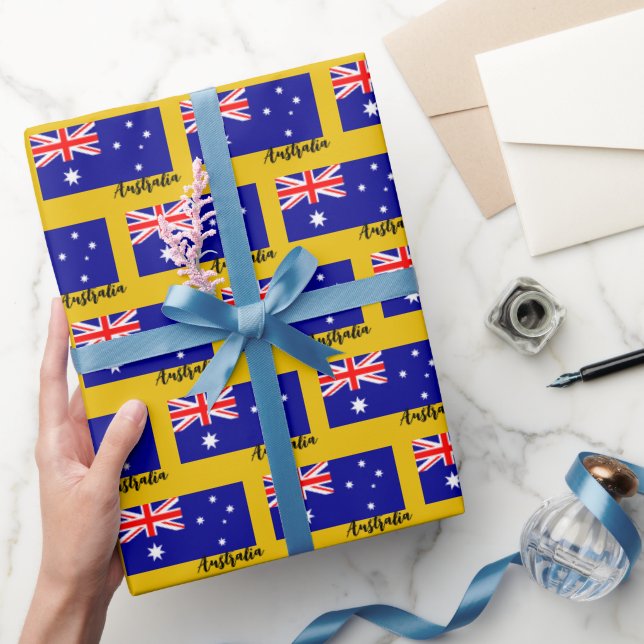 Australia Wrapping Paper, Australian Flag patriot Wrapping Paper (Gifting)