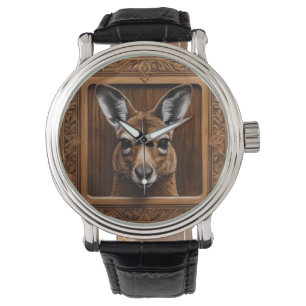 Australian 3D Wood Print Kangaroo, Watch
