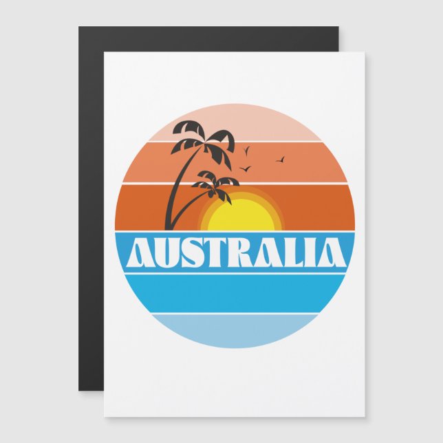 Australian 80s sunset retro logo (Front/Back)