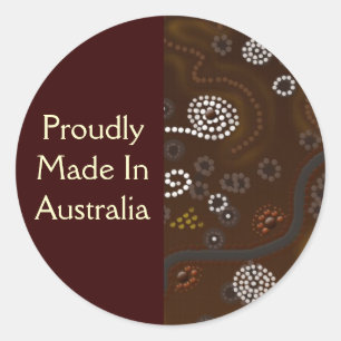 Australian Aboriginal Art Gift Classic Round Sticker