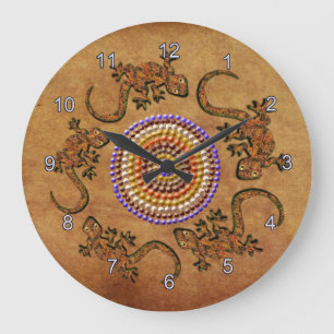 Australian Aboriginal Art Gift Large Clock