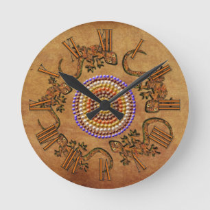 Australian Aboriginal Art Gift Round Clock