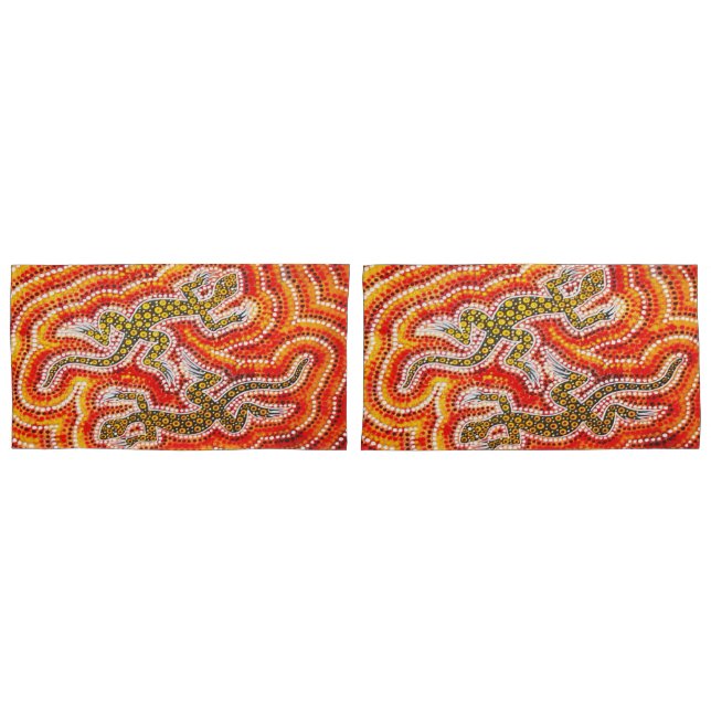 "AUSTRALIAN-Aboriginal-Art" Pillowcase (Front-Set)
