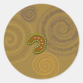 Australian Aboriginal Art  - The Gathering Classic Round Sticker