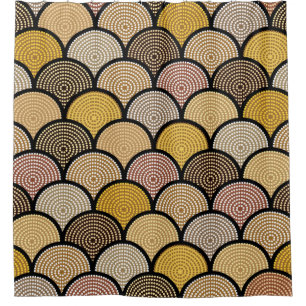 Australian Aboriginal: Colourful Dotted Vintage Shower Curtain