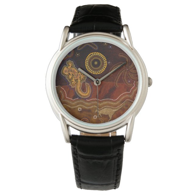 Australian Aboriginal Desert Outback themed Art II Watch (Front)