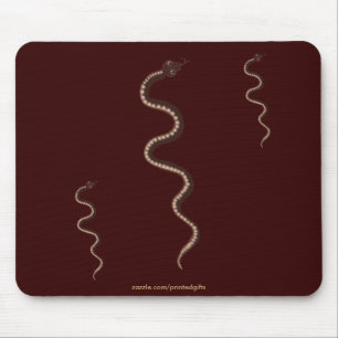 Australian Aboriginal Desert Snake Art Mouse Mat