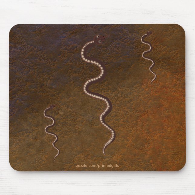 Australian Aboriginal Desert Snake Art Mouse Mat (Front)