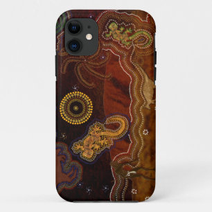 Australian Aboriginal Dreamtime Desert Art iPhone 11 Case