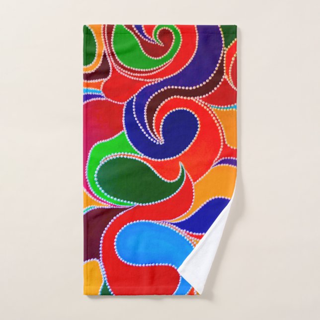 Australian Aboriginal Dreamtime Rainbow Hand Towel (Hand Towel)