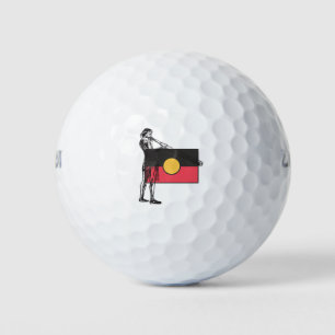 Australian Aboriginal Flag And Aborigin Golf Balls