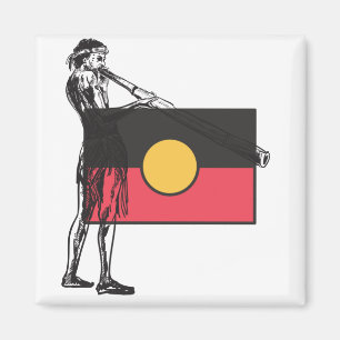 Australian Aboriginal Flag And Aborigin Magnet
