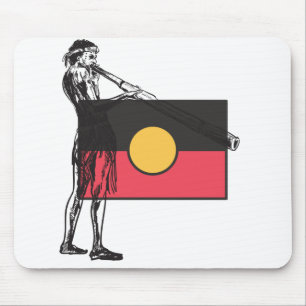 Australian Aboriginal Flag And Aborigin Mouse Mat